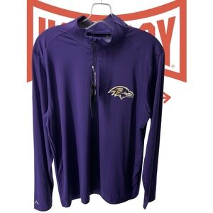 Antigua Purple Lightweight Quarter-Zip Jacket